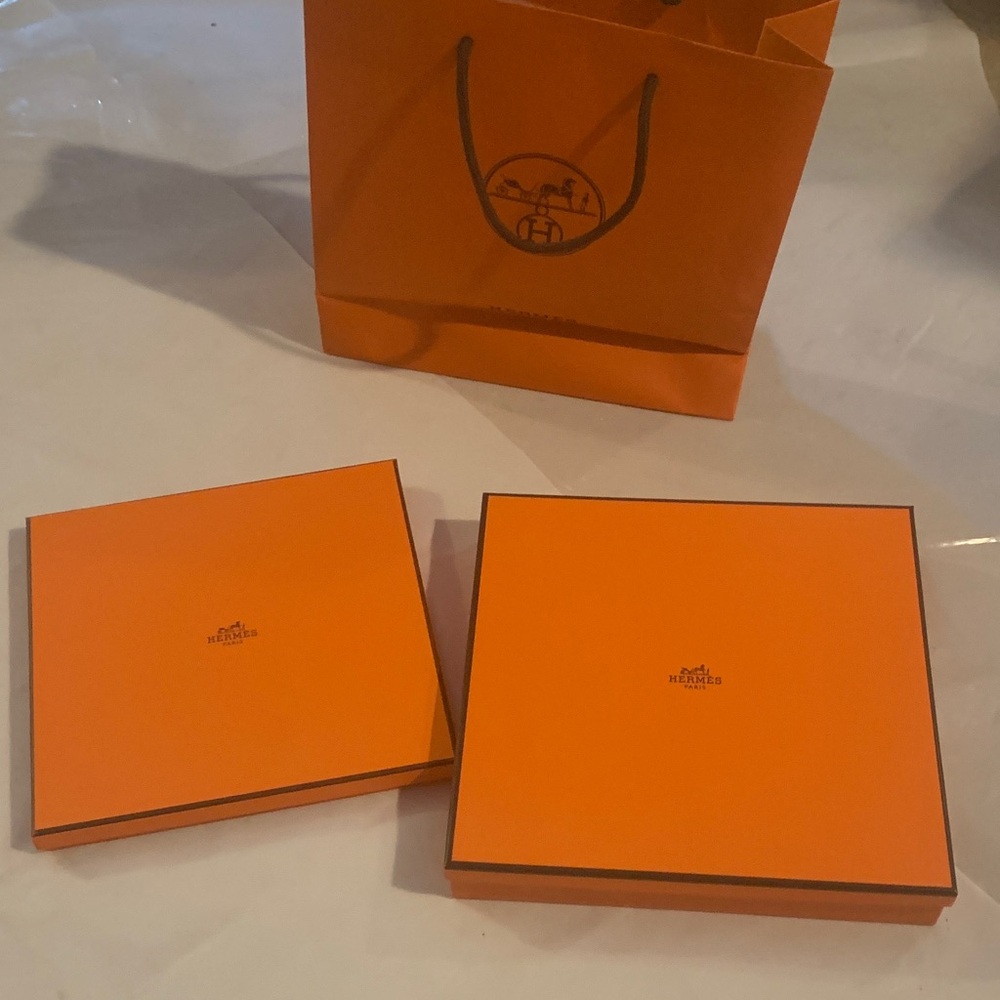 Hermes Orange Gift Boxes and Bag